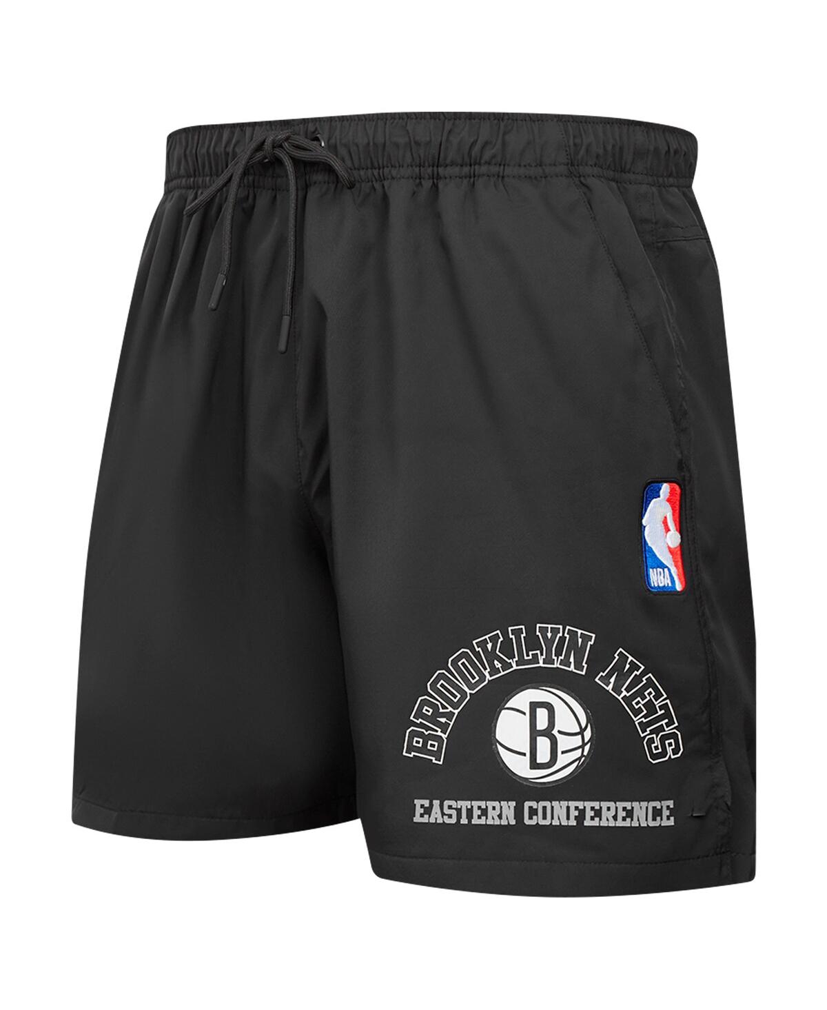 Pro Standard Men's Black Brooklyn Nets Area Code Shorts