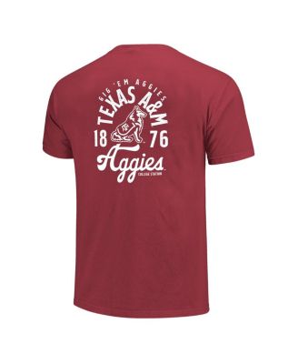 Men's Maroon Texas A M Aggies Comfort Colors Mascot Overlay T-Shirt