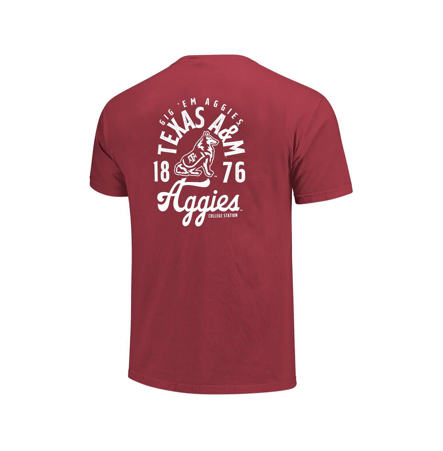 Мужская футболка Image One Maroon Texas A&M Aggies Comfort Colors Mascot Overlay — фото 2