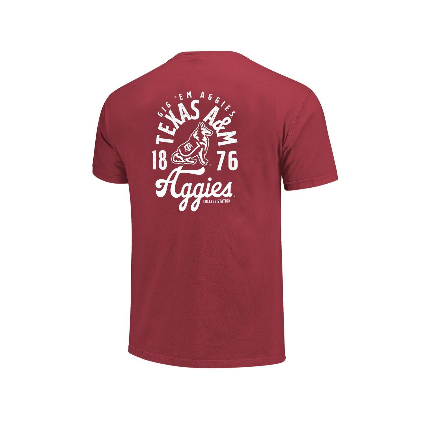 Men's Maroon Texas A&M Aggies Comfort Colors Mascot Overlay T-Shirt