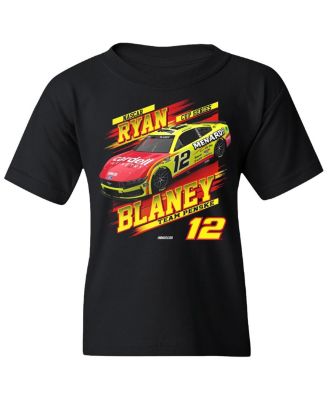 Big Boys and Girls Black Ryan Blaney Menards Car T-Shirt