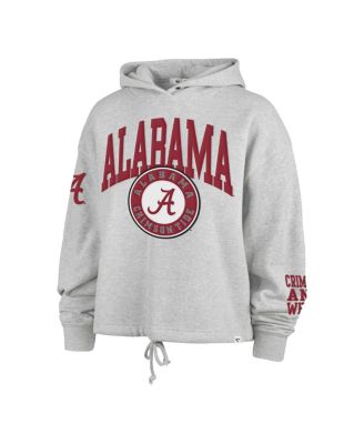 Women's Heather Gray Alabama Crimson Tide High Hopes Long Sleeve Cropped Hoodie