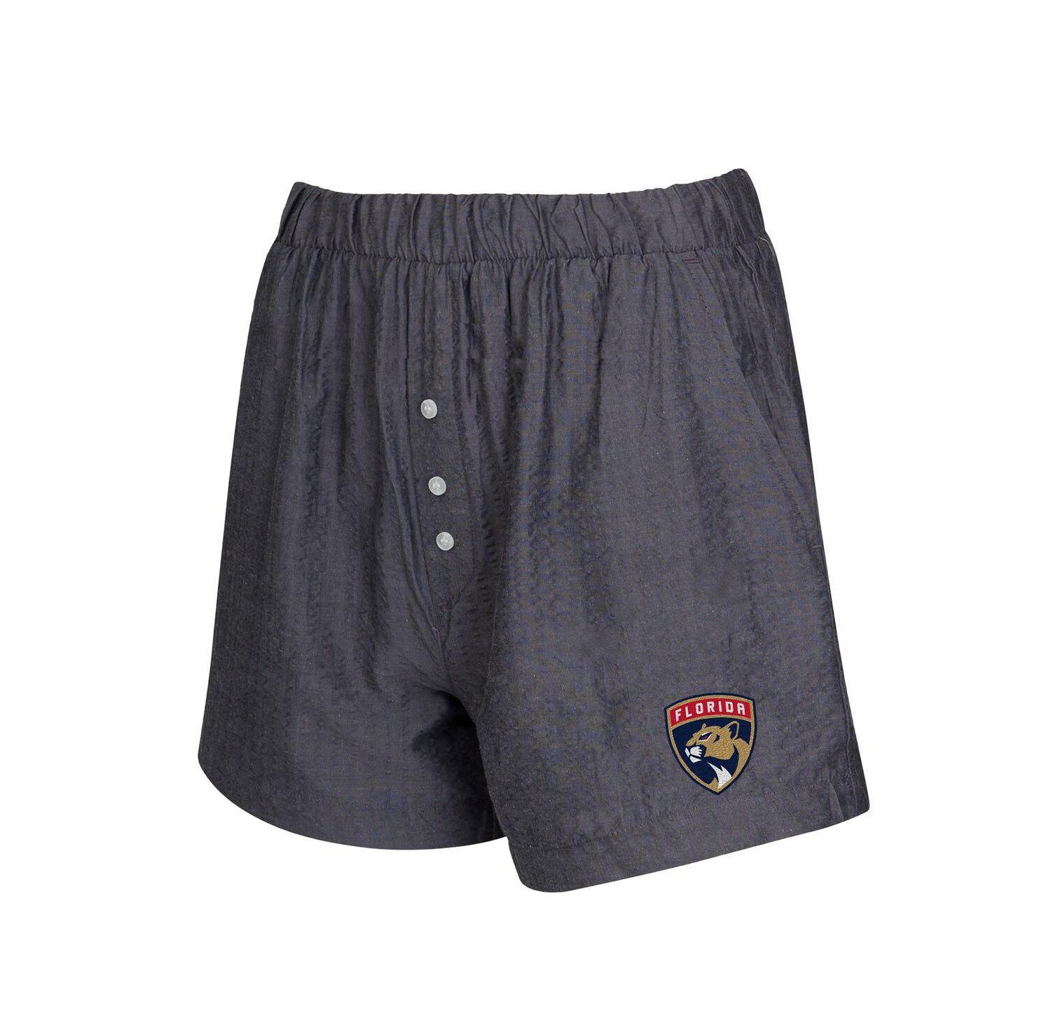 Women's 2-Pack Charcoal Florida Panthers Boxer Shorts Set