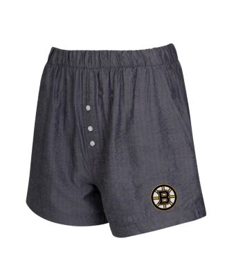 Women's 2-Pack Charcoal Boston Bruins Boxer Shorts Set