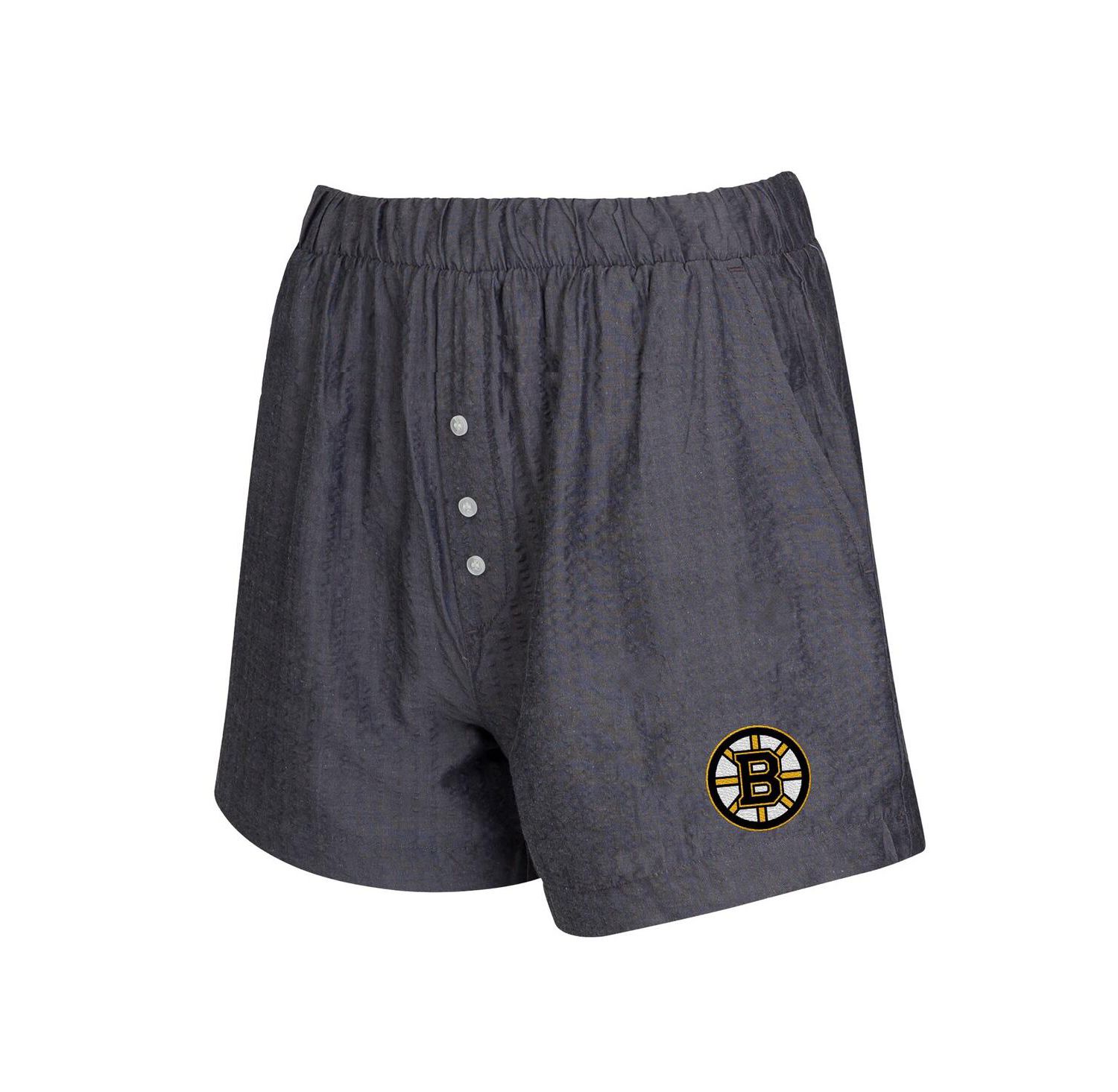 Women's 2-Pack Charcoal Boston Bruins Boxer Shorts Set