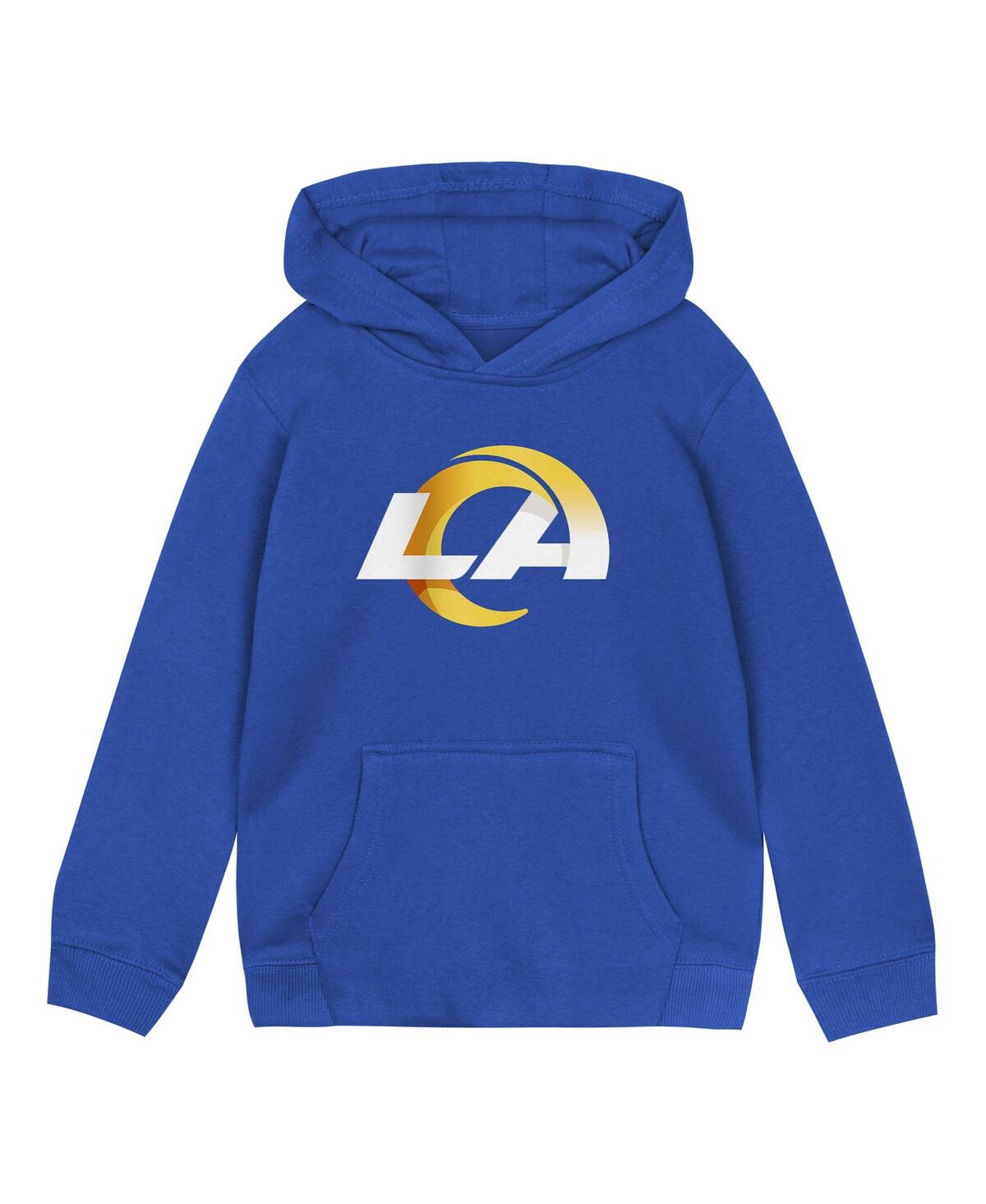 Outerstuff Toddler Royal Los Angeles Rams Logo Pullover Hoodie In Blue