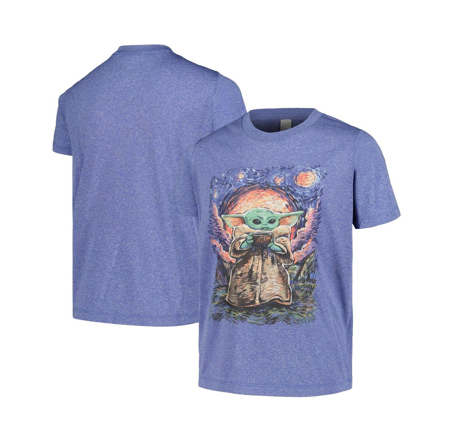 Big Boys and Girls The Mandalorian Baby Yoda Sipping Starries T-Shirt