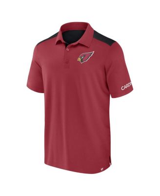 Men's Cardinal/Black Arizona Cardinals Color Block Polo Shirt