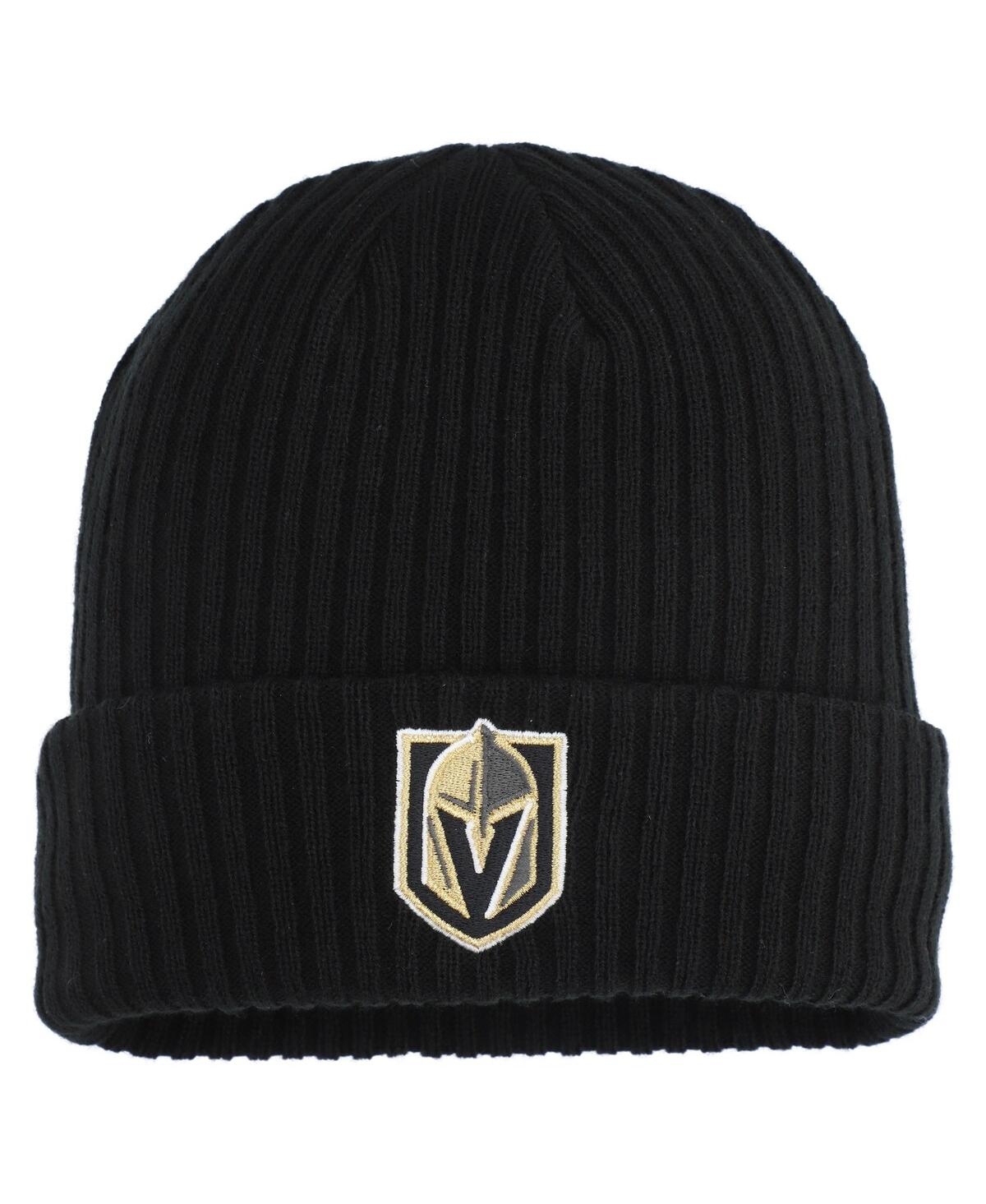 Fanatics Men's Black Vegas Golden Knights Logo Cuffed Knit Hat