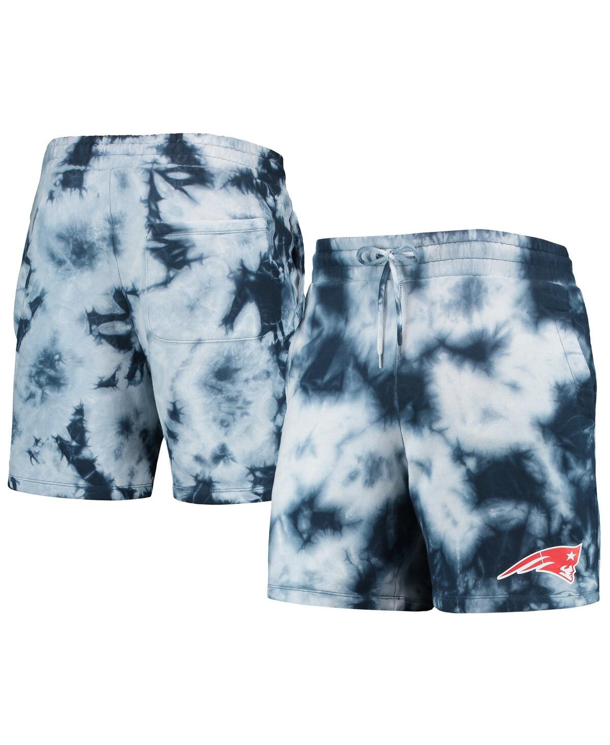 Men's Navy New England Patriots Tie-Dye Shorts - Navy