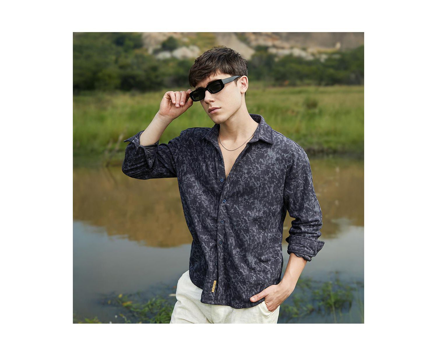 Faded Corduroy Oversized Shirt