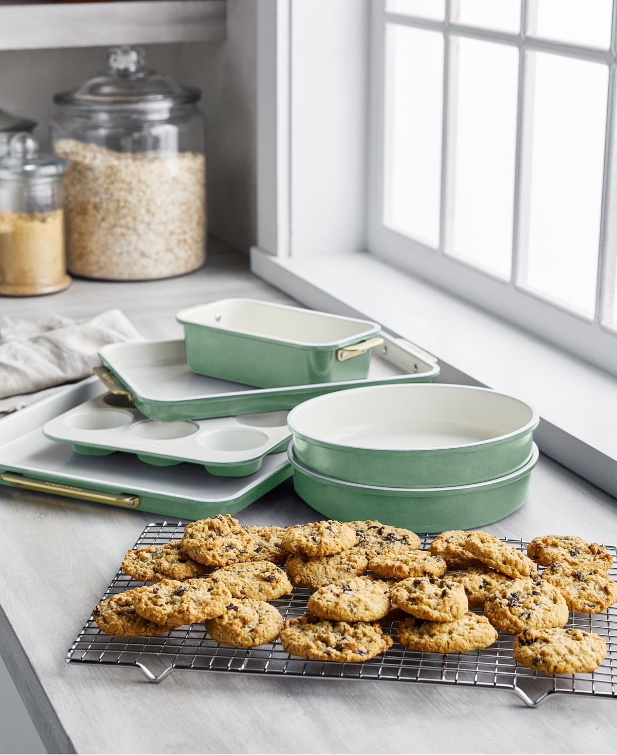 Greenpan Reserve Healthy Ceramic Nonstick 7-pc. Bakeware Set In Green