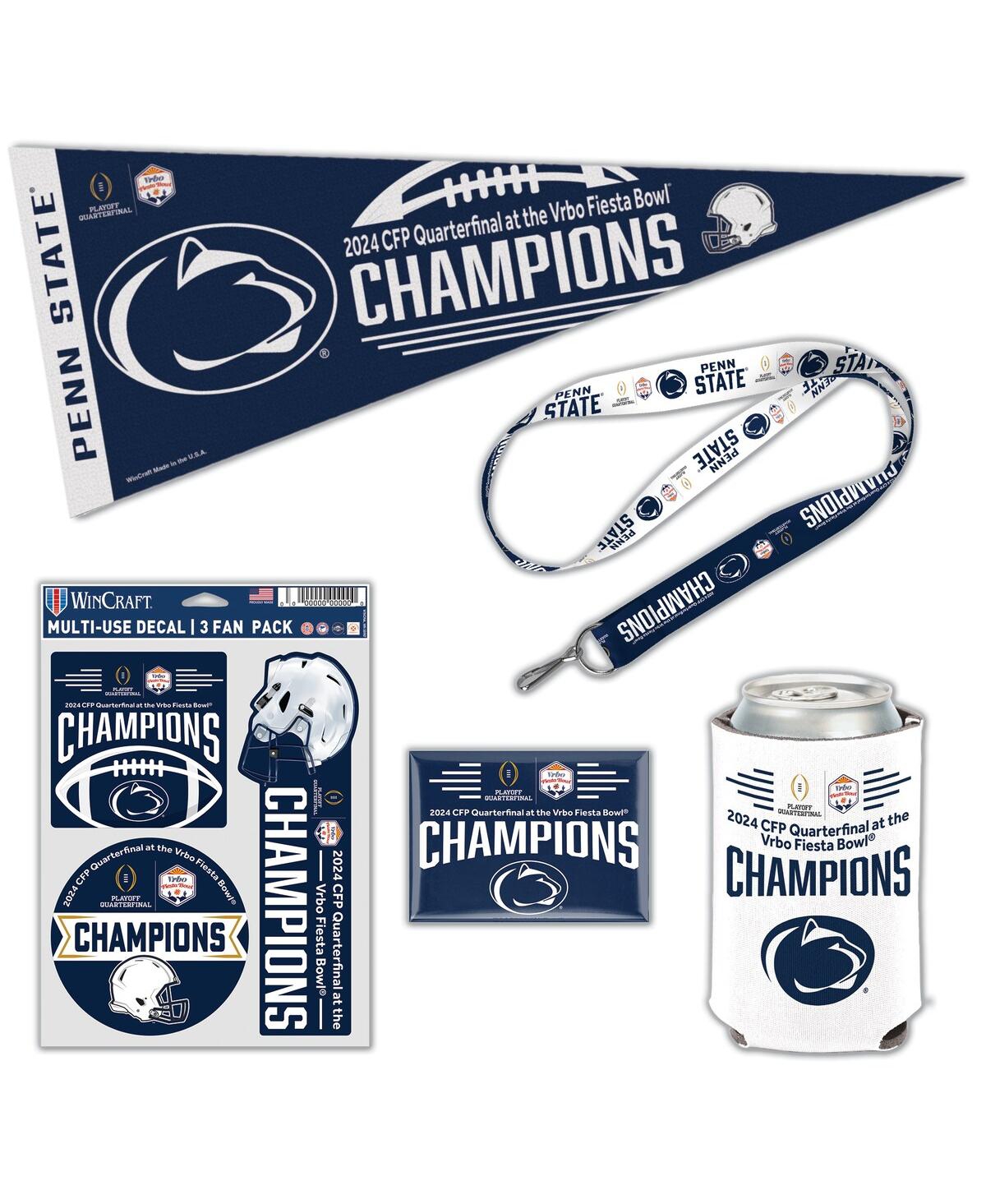 Wincraft Penn State Nittany Lions College Football Playoff 2024 Fiesta Bowl Champions Five-piece Fan Pack In Transparent