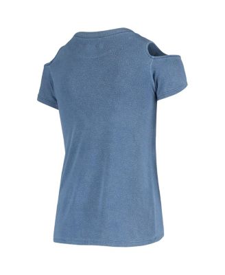 By New Era Big Girls Blue San Jose Earthquakes Cold Shoulder T-Shirt