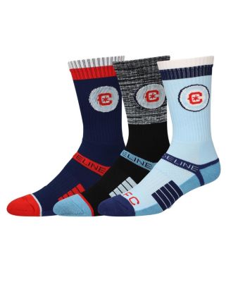 Strideline - Men's Chicago Fire Premium 3-Pack Knit Crew Socks Set