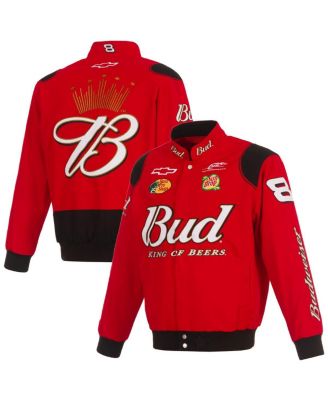 JH Design - Men's Red Dale Earnhardt Jr. Budweiser Full-Snap Twill Jacket