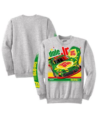 JR Motorsports Official Team Apparel - Men's Heather Gray Dale Earnhardt Jr. Sun Drop 8 Camaro Pullover Sweatshirt