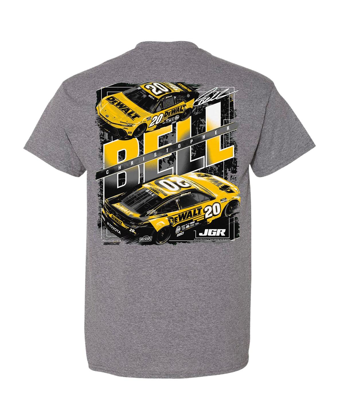 Joe Gibbs Racing Team Collection Men's Heather Gray Christopher Bell Dewalt Car T-shirt In Gray
