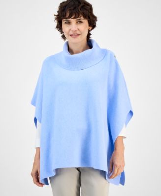 Women's Cowl-Neck Button-Detail Poncho, Macy's Exclusive 