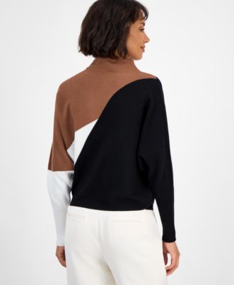 Women's Funnel-Neck Dolman-Sleeve Sweater 