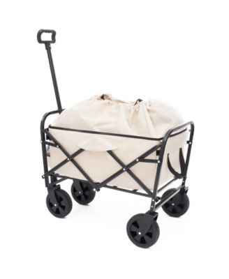 Outdoor Storage Cart Collapsible Foldable Wagon Cart Beach Heavy Duty Utility Cart