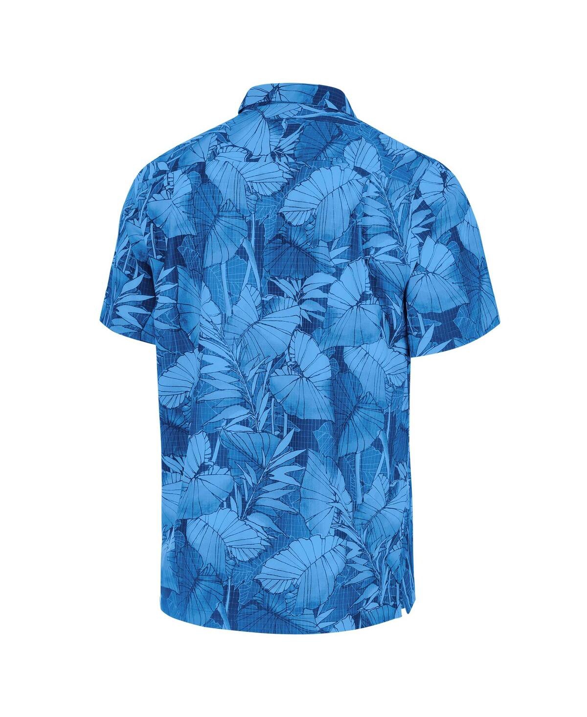 Tommy Bahama Men's Powder Blue Los Angeles Chargers Bahama Coast Nuevo Fronds Camp Button-up Shirt In Blue