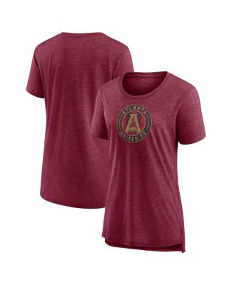 Women's Heather Red Atlanta United FC Distressed Vintage Primary Tri-Blend T-Shirt