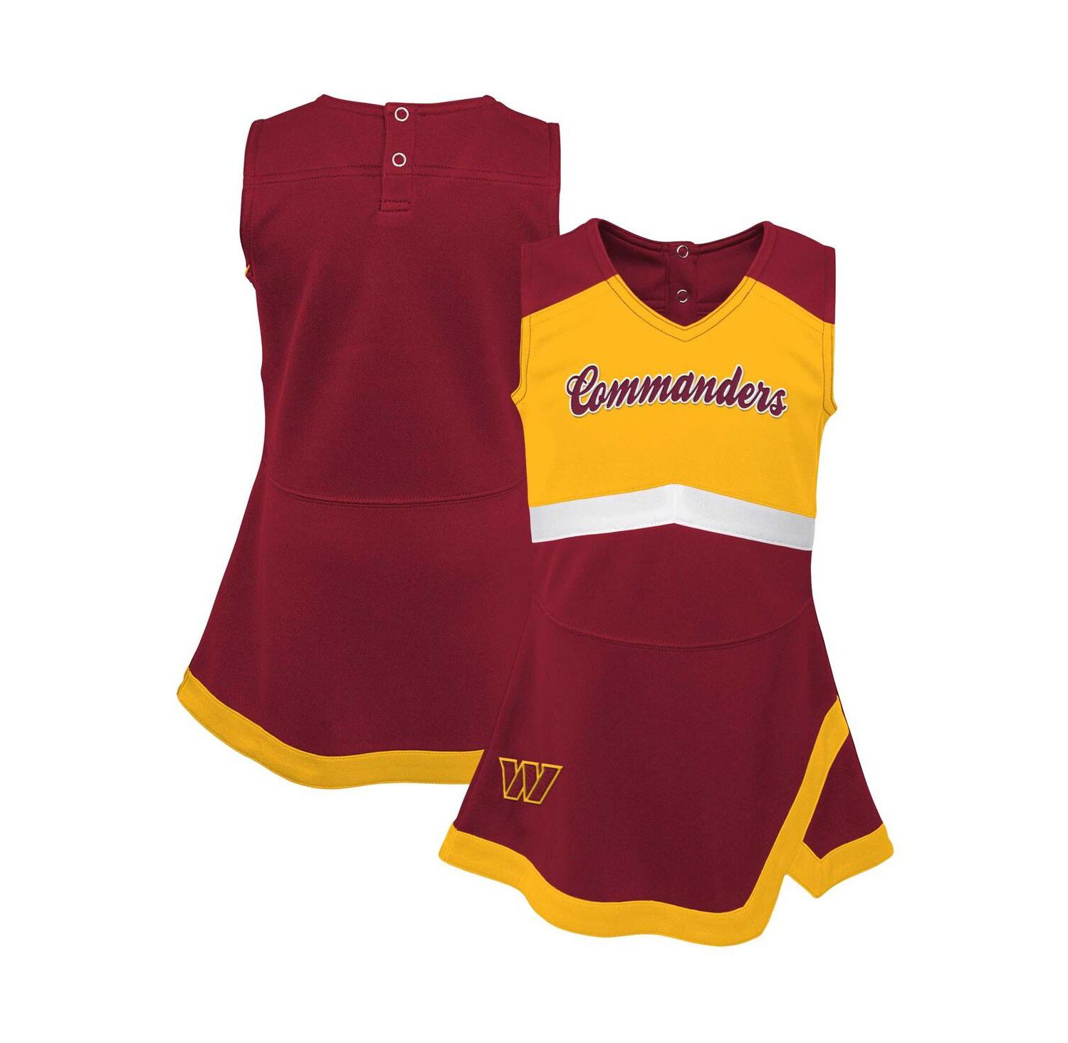 Baby Boys and Girls Burgundy Washington Commanders Cheer Captain Jumper Dress