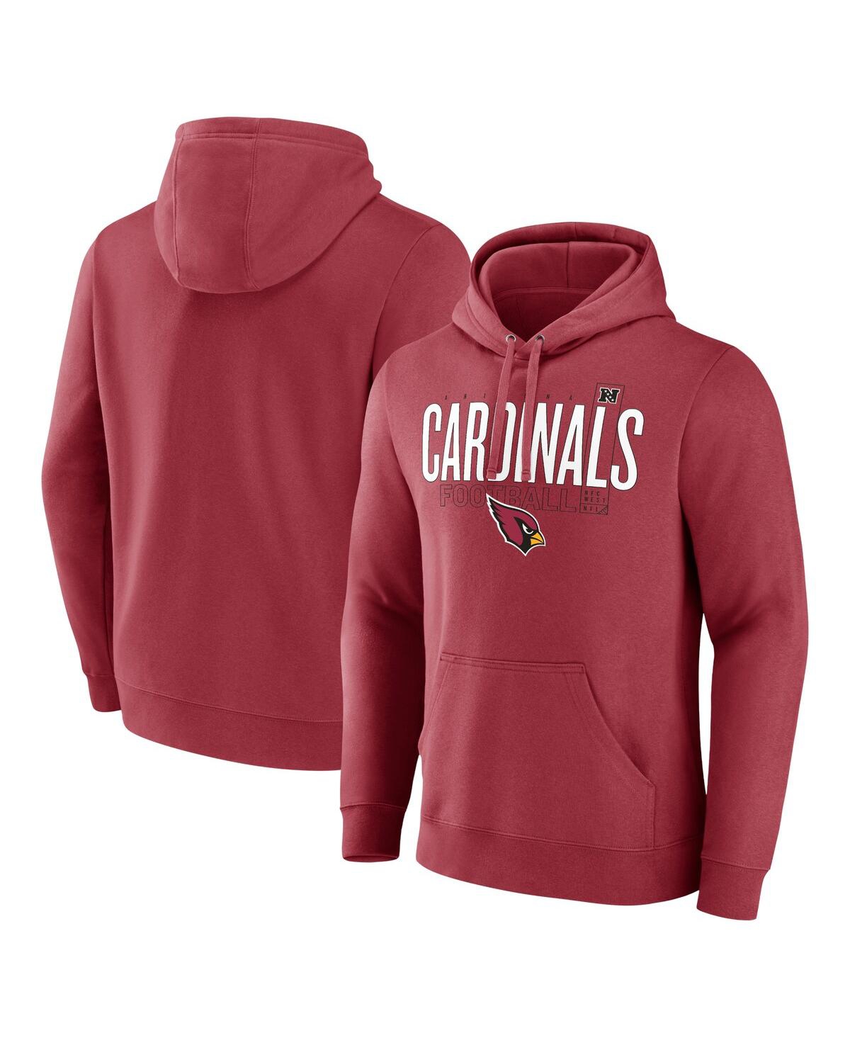 Fanatics Men's Cardinal Arizona Cardinals Pylon Outline Pullover Hoodie In Red
