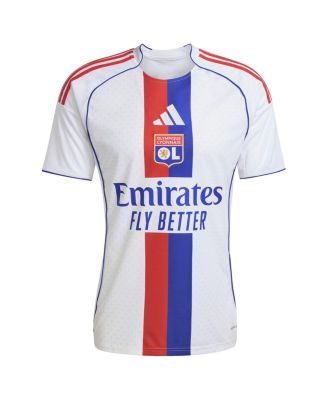 Men's White Olympique Lyonnais 2025/26 Home Replica Jersey