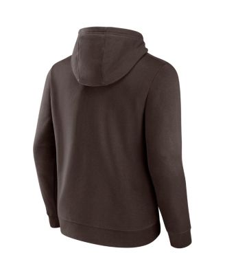 Men's Brown Cleveland Browns Primary Logo Pullover Hoodie