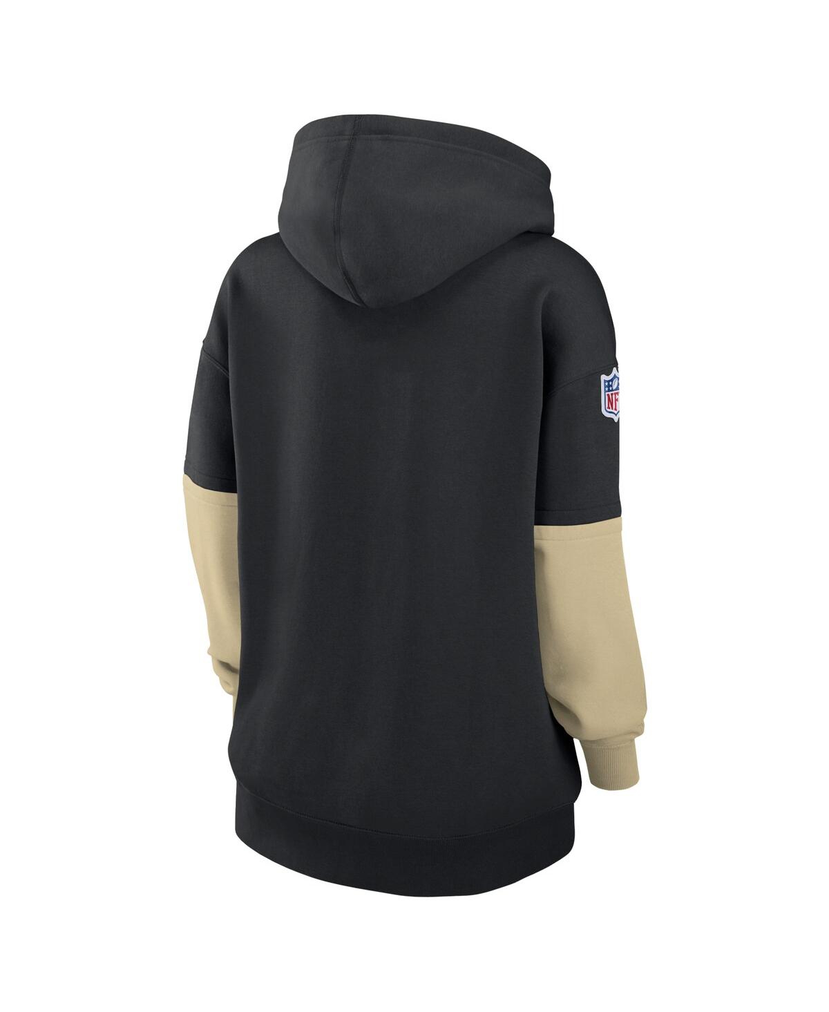 Nike Black New Orleans Saints 2024 Sideline Essential Fleece Pullover Hoodie In Black