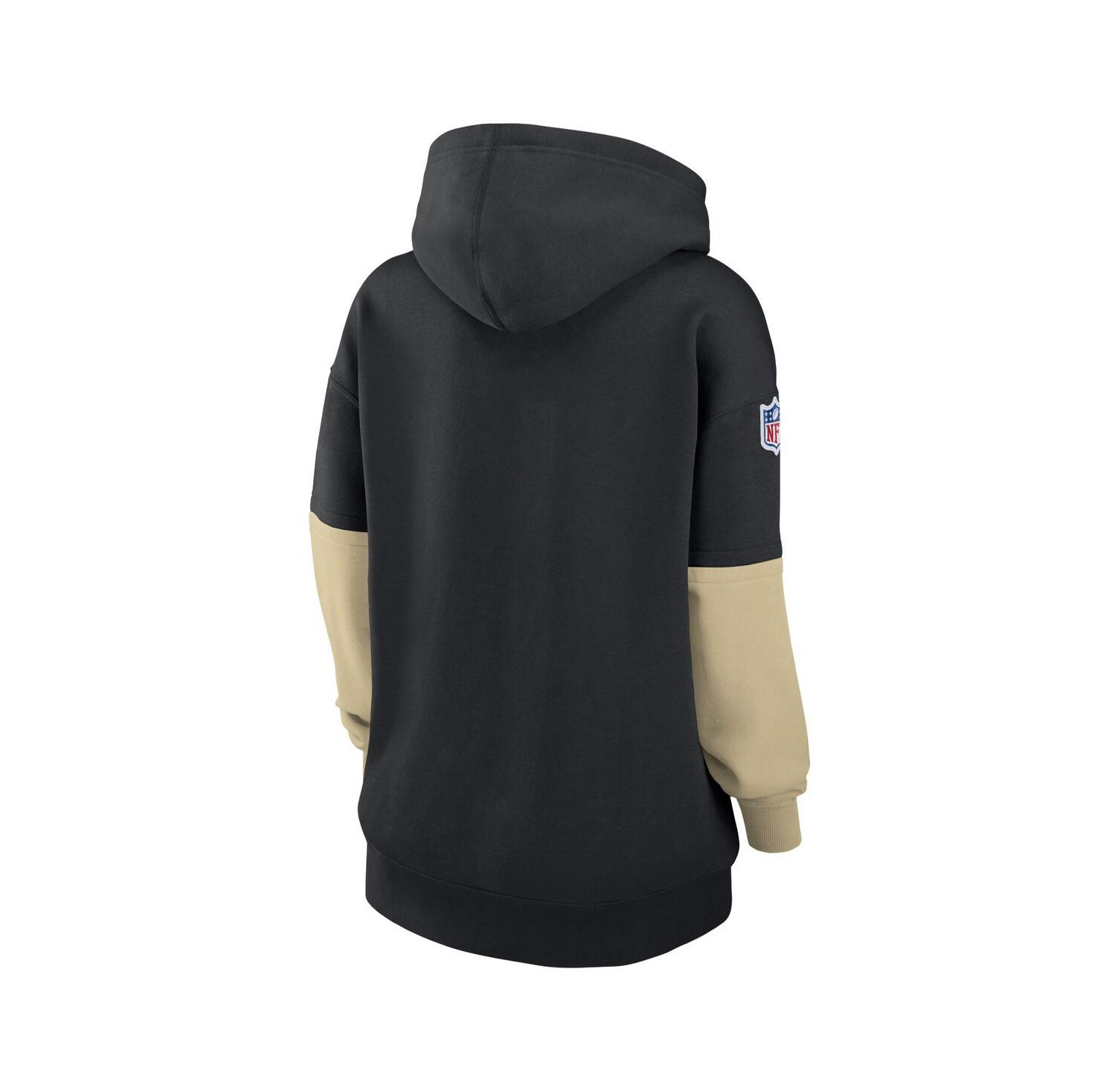 Women's Black New Orleans Saints 2024 Sideline Essential Fleece Pullover Hoodie