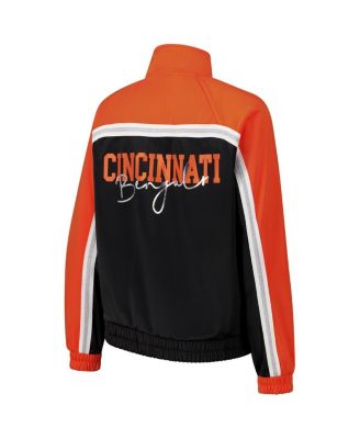 Women's Black Cincinnati Bengals Post Game Full-Zip Track Jacket