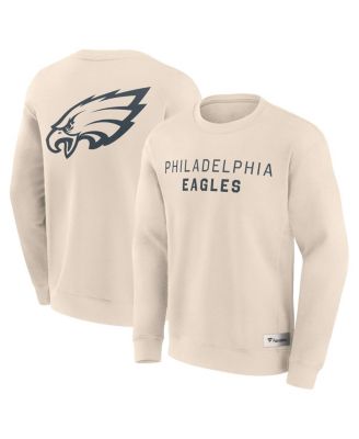 Fanatics - Men's Cream Philadelphia Eagles Elements Future Ground Lettering Pullover Sweatshirt