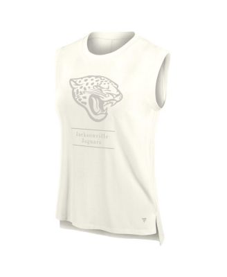 Women's Cream Jacksonville Jaguars Studio Embrace Tank Top