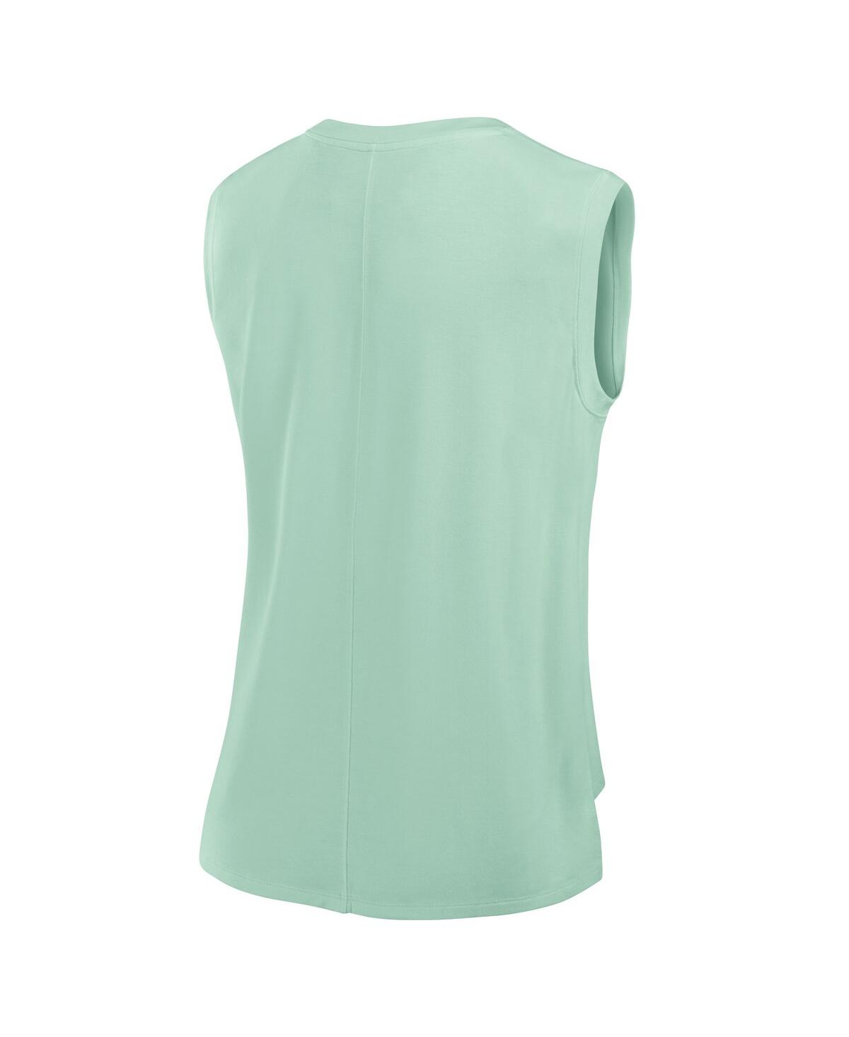 Fanatics Women's Mint Los Angeles Chargers Studio Embrace Tank Top In Green