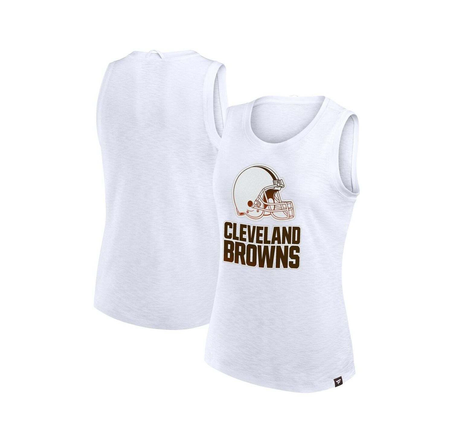 Women's White Cleveland Browns Slub Tank Top