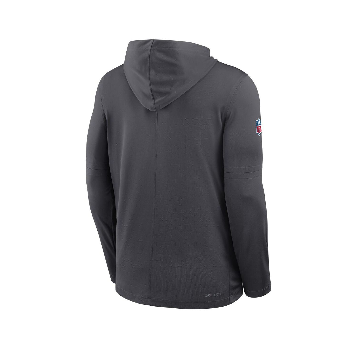 Men's Anthracite Dallas Cowboys Sideline Pure Performance Long Sleeve Hoodie T-Shirt
