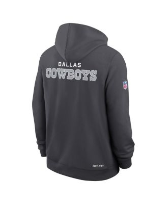 Men's Anthracite Dallas Cowboys Sideline Standard Issue Initial Home Dri-FIT Hoodie