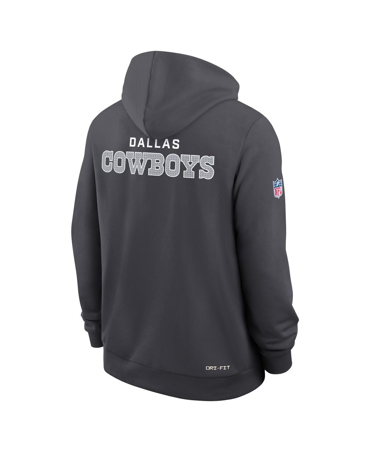 Nike Dallas Cowboys Initial Home Sideline  Men's Dri-fit Nfl Pullover Hoodie In Gray
