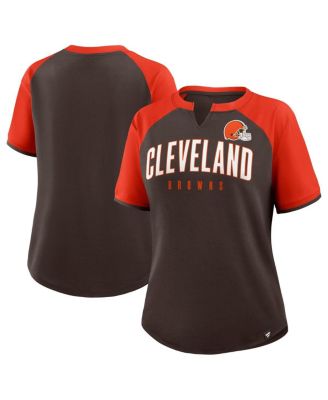 Women's Brown/Orange Cleveland Browns Height Advantage T-Shirt