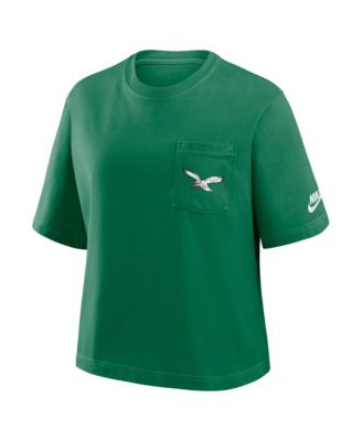 Women's Kelly Green Philadelphia Eagles Rewind Pocket Boxy T-Shirt
