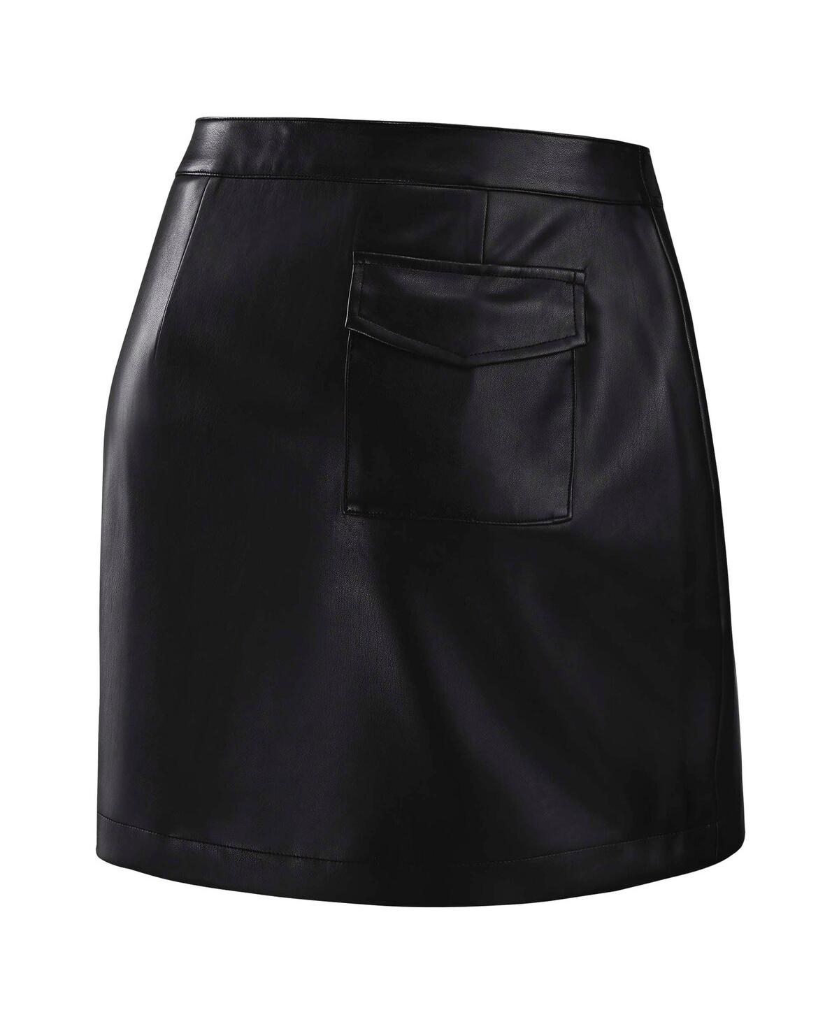 Wear By Erin Andrews X Gracie Hunt Black Dallas Cowboys Wrap Skirt In Black