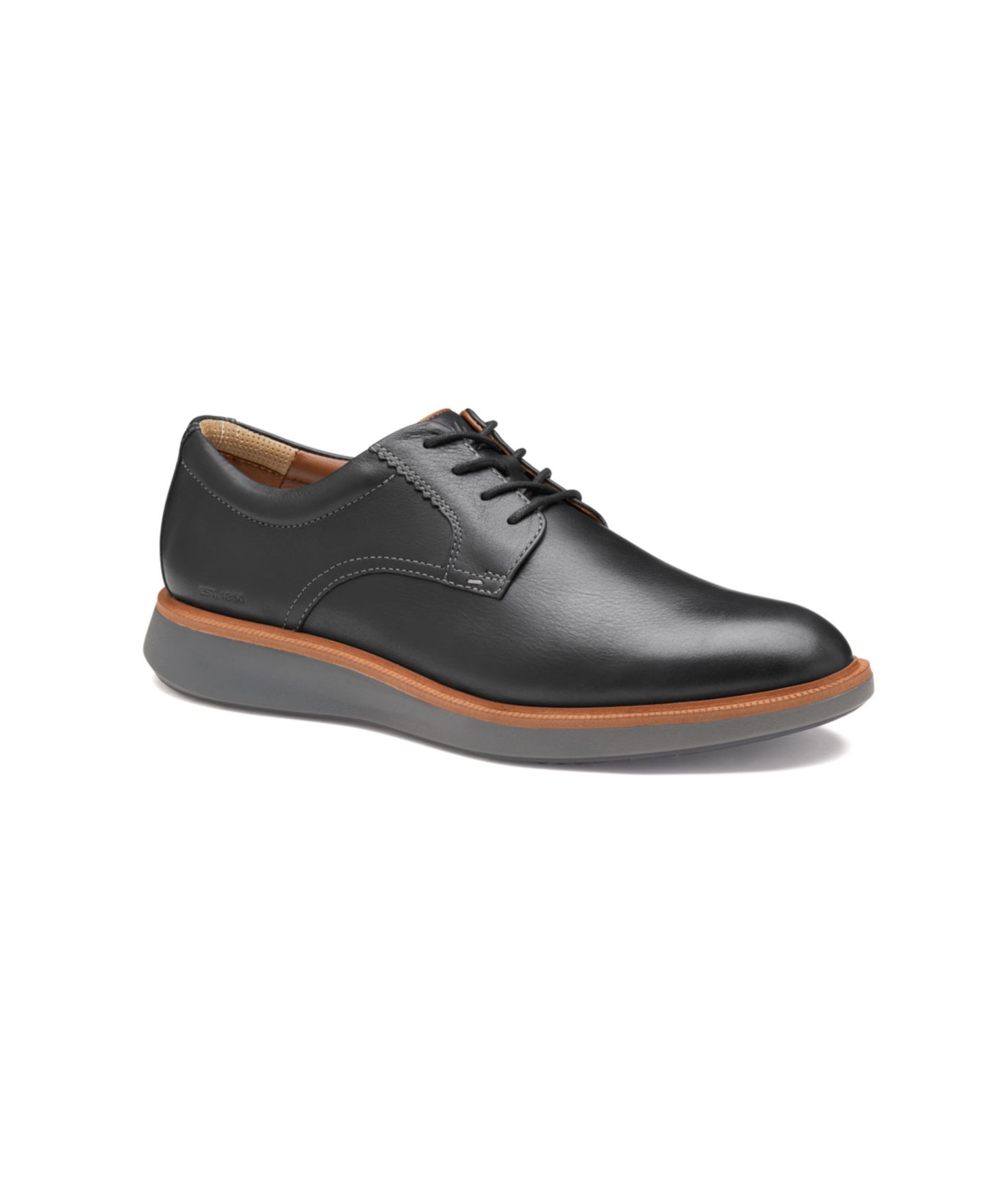 Обувь Johnston & Murphy Men's Parker Plain Toe Shoe, цвет: Чёрный — фото 1