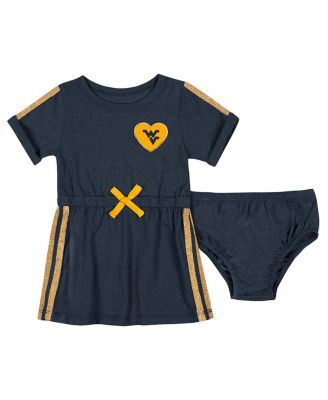 Colosseum - Girls Baby Boys and Girls Navy West Virginia Mountaineers Xur Dress and Bloomer Set