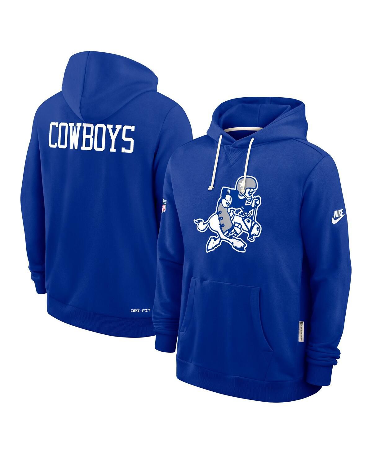 Мужской пуловер с капюшоном Royal Dallas Cowboys Sideline Offensive Set Play Performance