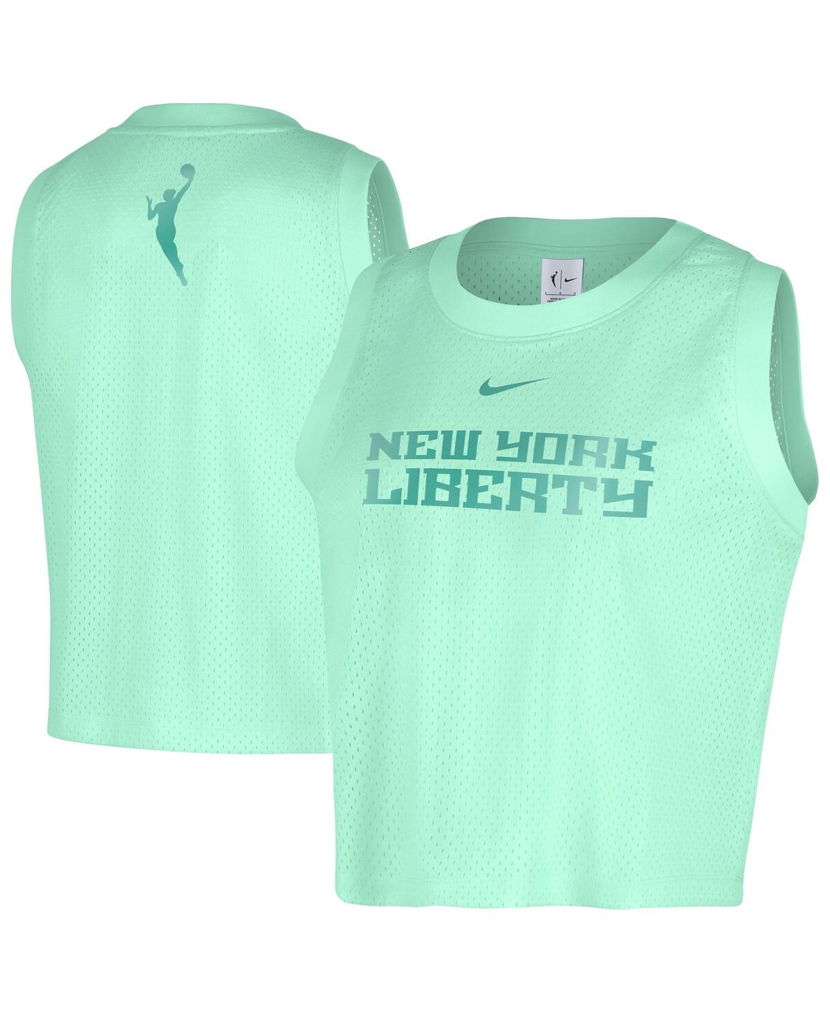 Nike Women's Mint New York Liberty Mesh Tank Top In Orange