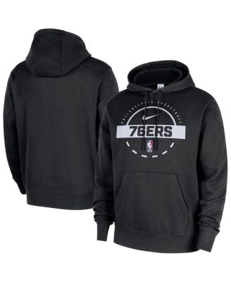 Nike - Men's Black Philadelphia 76ers 2025/26 Authentic Practice Club Pullover Hoodie