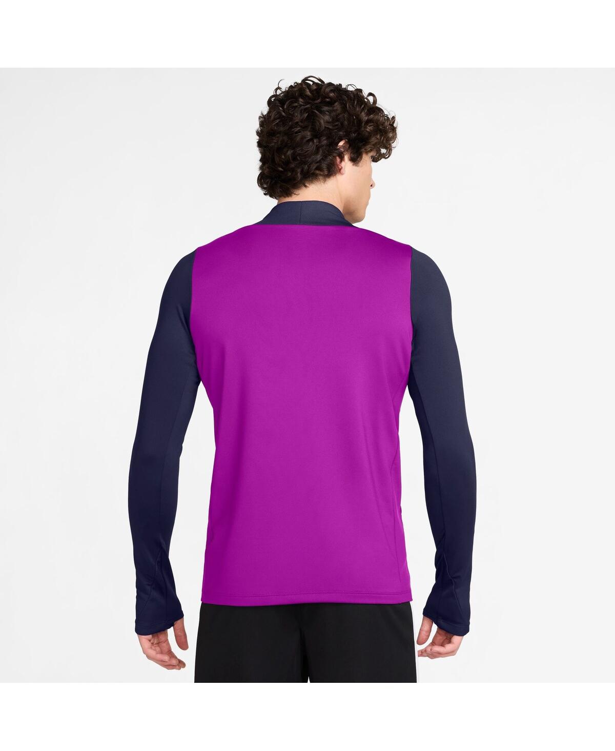 Nike Men's Purple Barcelona 2025/26 Strike Drill Quarter-zip Long Sleeve Performance Sweatshirt In Purple